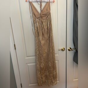 white christmas dresses Taleah Yellow Cut Out Maxi Dress - US 18 main image 0